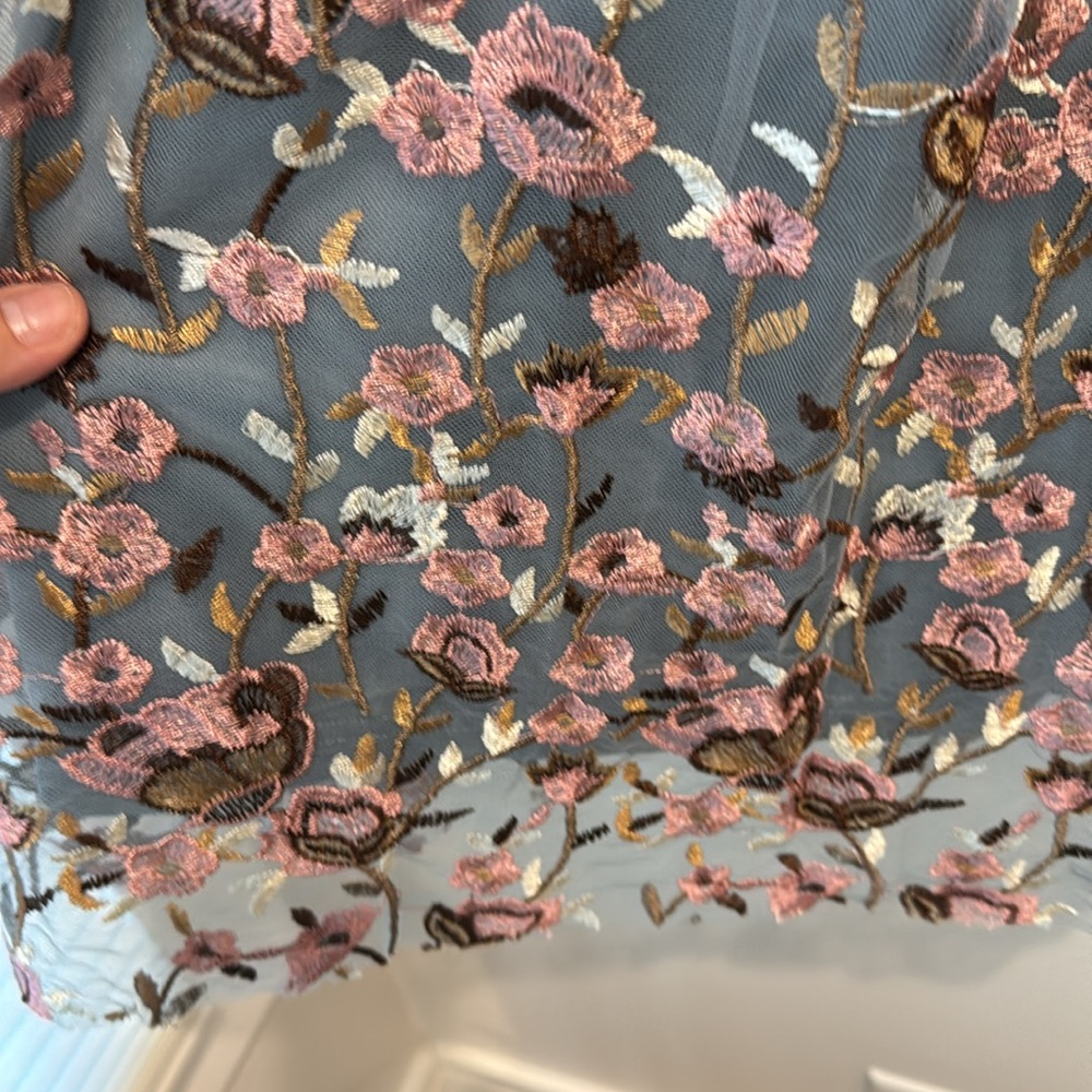 NWT Baltic Born duchess tulle blue garden embroidered dress - Picture 7 of 16